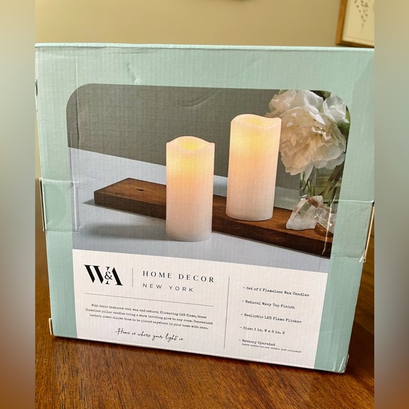 W&A Home Decor New York Other - Flameless Candles, Set of 2 NIB
